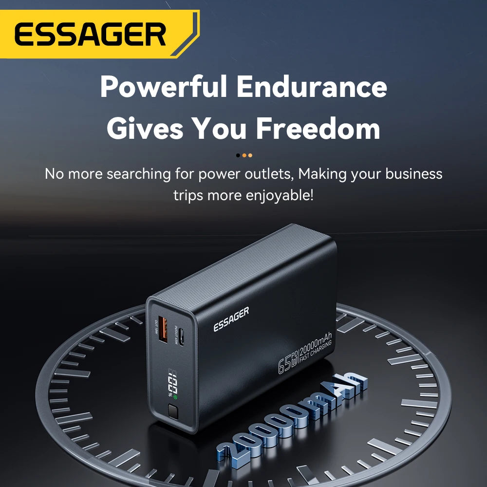 Power Bank 20000mAh PD 65W Szybkie Ładowanie iPhone