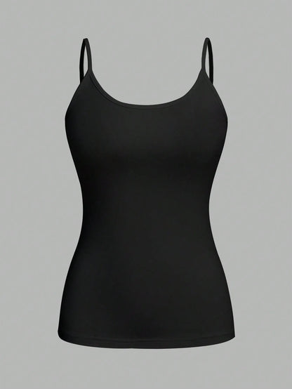 Top Damski na Ramiączkach Jednolity – Zestaw 4 Sztuk Camisole na Lato