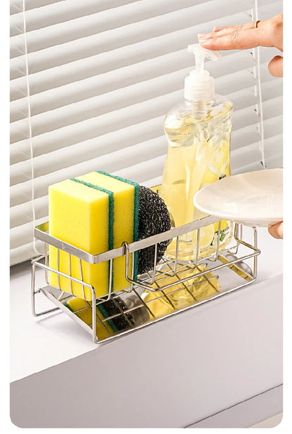 Organizer na gąbkę i akcesoria kuchenne ze stali nierdzewnej – ociekacz na zlew 23x10,5x9cm