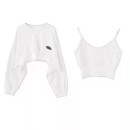 Bluza Damska Oversize Pullover z Kapturem – Jednolity Kolor Streetwear