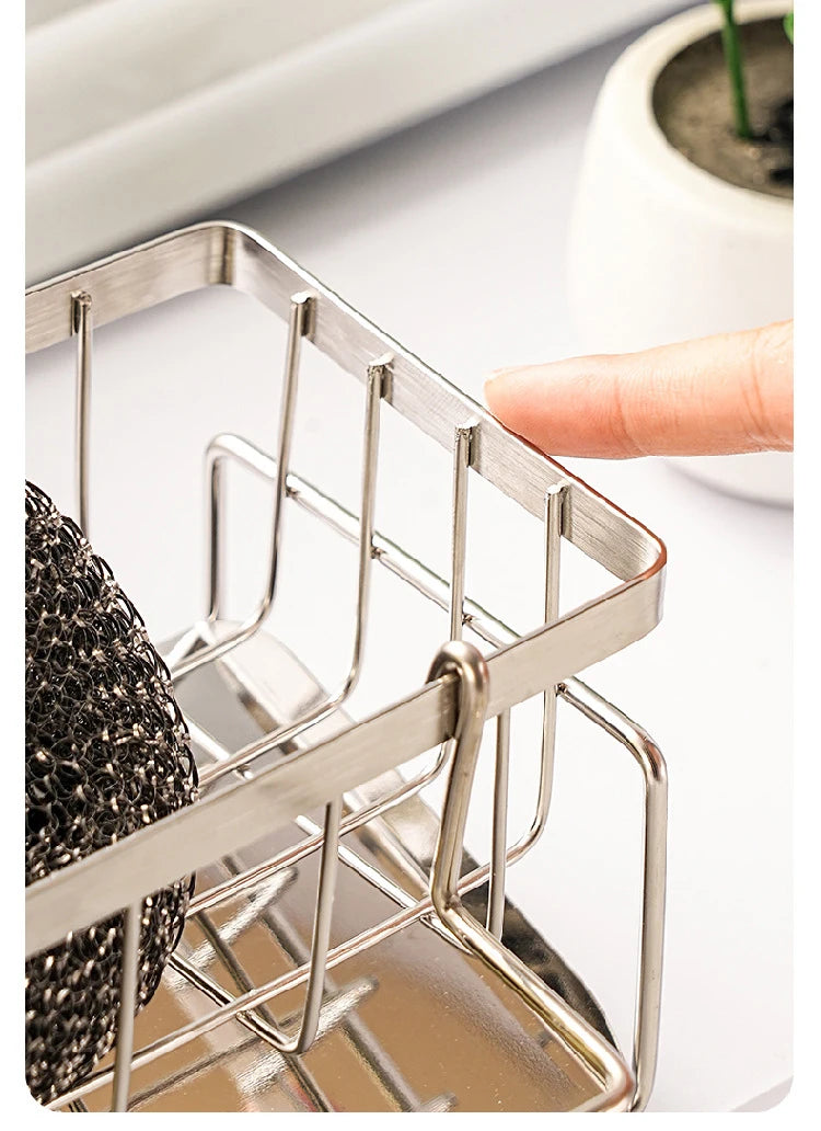 Organizer na gąbkę i akcesoria kuchenne ze stali nierdzewnej – ociekacz na zlew 23x10,5x9cm