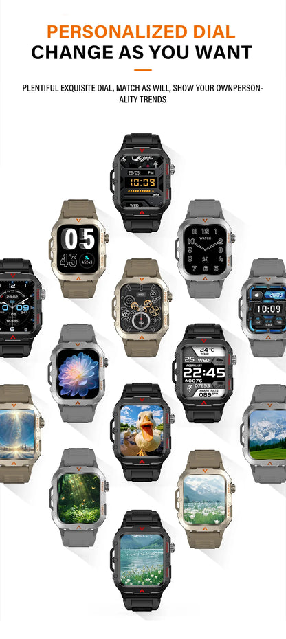 Smartwatch LAXASFIT Q11 – Latarka LED, Monitorowanie Zdrowia, Sport