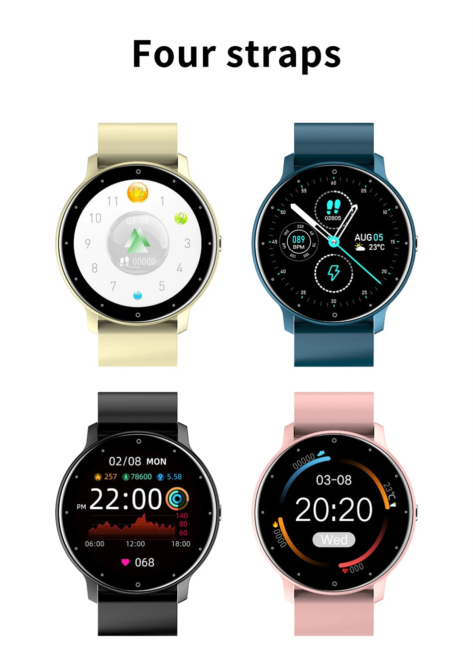 Smartwatch LIGE – Rozmowy Bluetooth, Puls, Tlen we Krwi, Tryby Sportowe