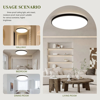 Lampa sufitowa LED 15W-50W | Plafon do kuchni, salonu, sypialni | 3000K/4000K/6500K | 220V