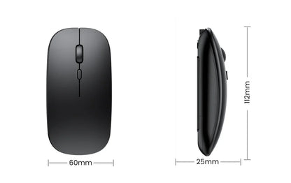 Mysz bezprzewodowa Bluetooth 2.4GHz cicha ładowana USB 1600 DPI