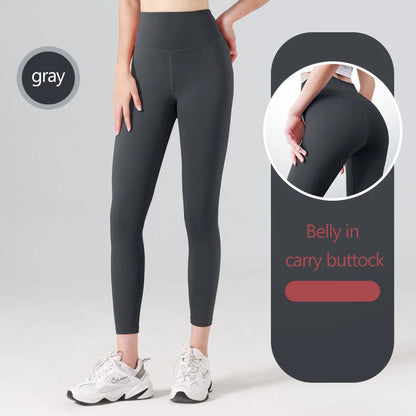 Legginsy Sportowe Prążkowane Bezszwowe – Wysoki Stan, Kontrola Brzucha, Joga