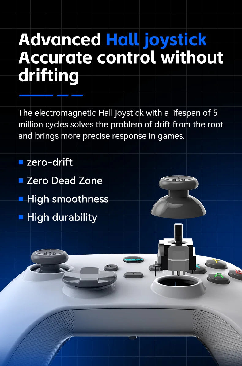 Kontroler G6 Bezprzewodowy do Gier Mobilnych z Hall Trigger i Hall Joystick | Switch / PC / Android / iOS