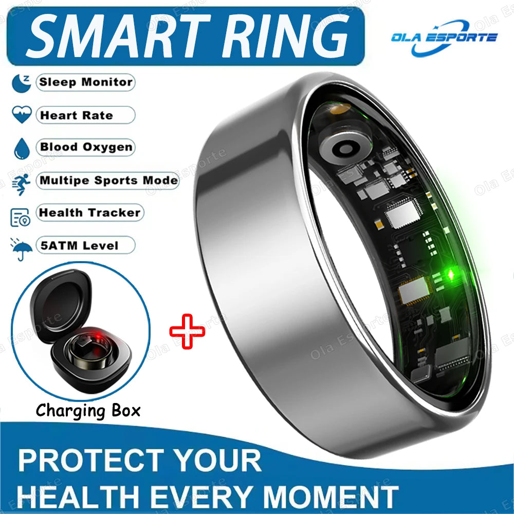 Inteligentny Pierścień Smartring – Tętno, Ciśnienie, Sen, SpO2 | IP68 | Bluetooth 5.3