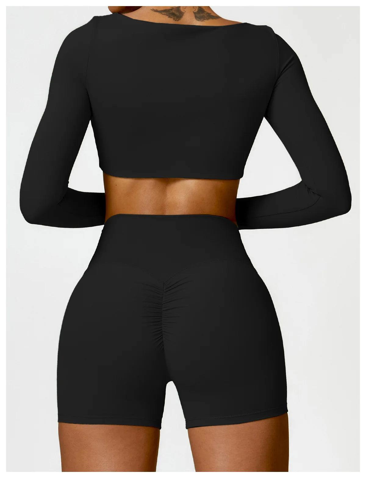 Sportowy Crop Top Damski z Kwadratowym Dekoltem – Szybkoschnący do Jogi i Siłowni