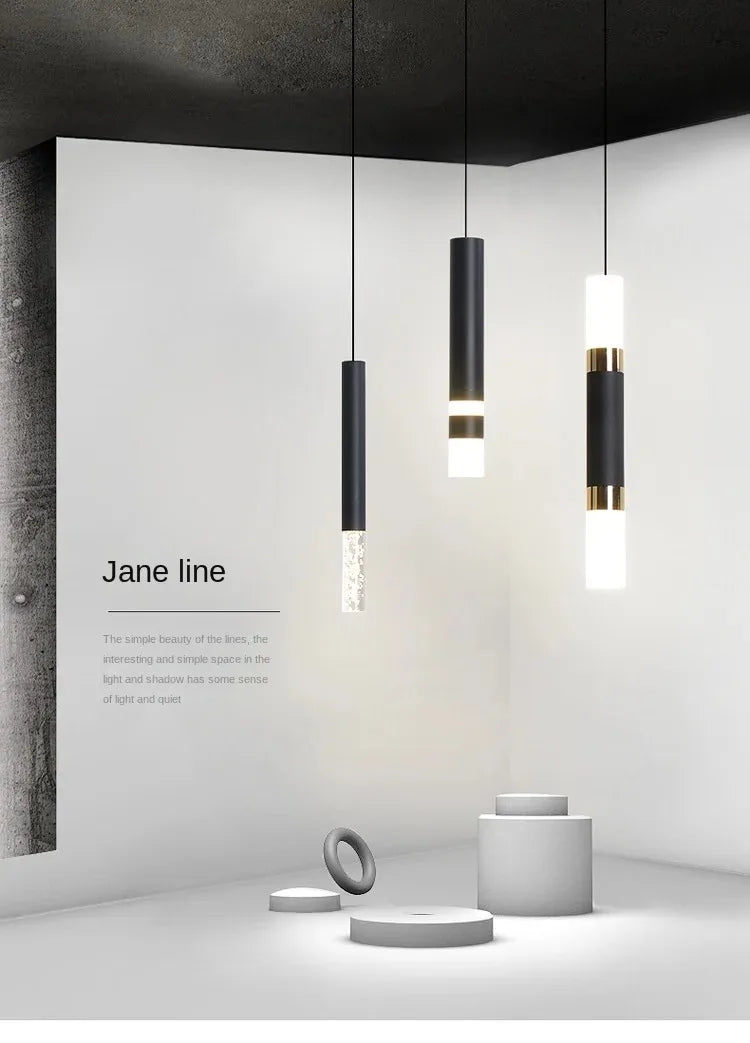 Lampa wisząca LED 6W dwukierunkowa góra-dół | aluminium | salon kuchnia bar