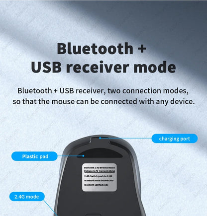 Mysz bezprzewodowa kompaktowa Bluetooth 1600DPI cicha