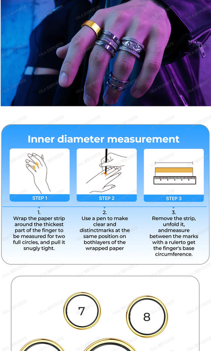 Smartring R09 – Pierścień Smart z Etui | Tętno, SpO2, Temperatura | 5ATM | Android iOS