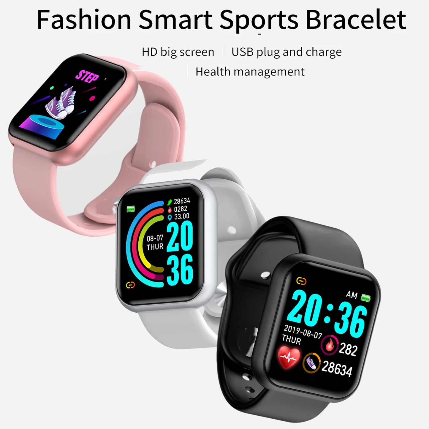Smartwatch Damski Męski CHAOGENB Y68 – Monitorowanie Snu, Tętna i Aktywności