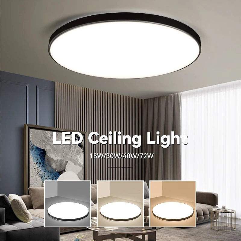 Lampa sufitowa LED 15W-50W | Plafon do kuchni, salonu, sypialni | 3000K/4000K/6500K | 220V