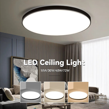 Lampa sufitowa LED 15W-50W | Plafon do kuchni, salonu, sypialni | 3000K/4000K/6500K | 220V