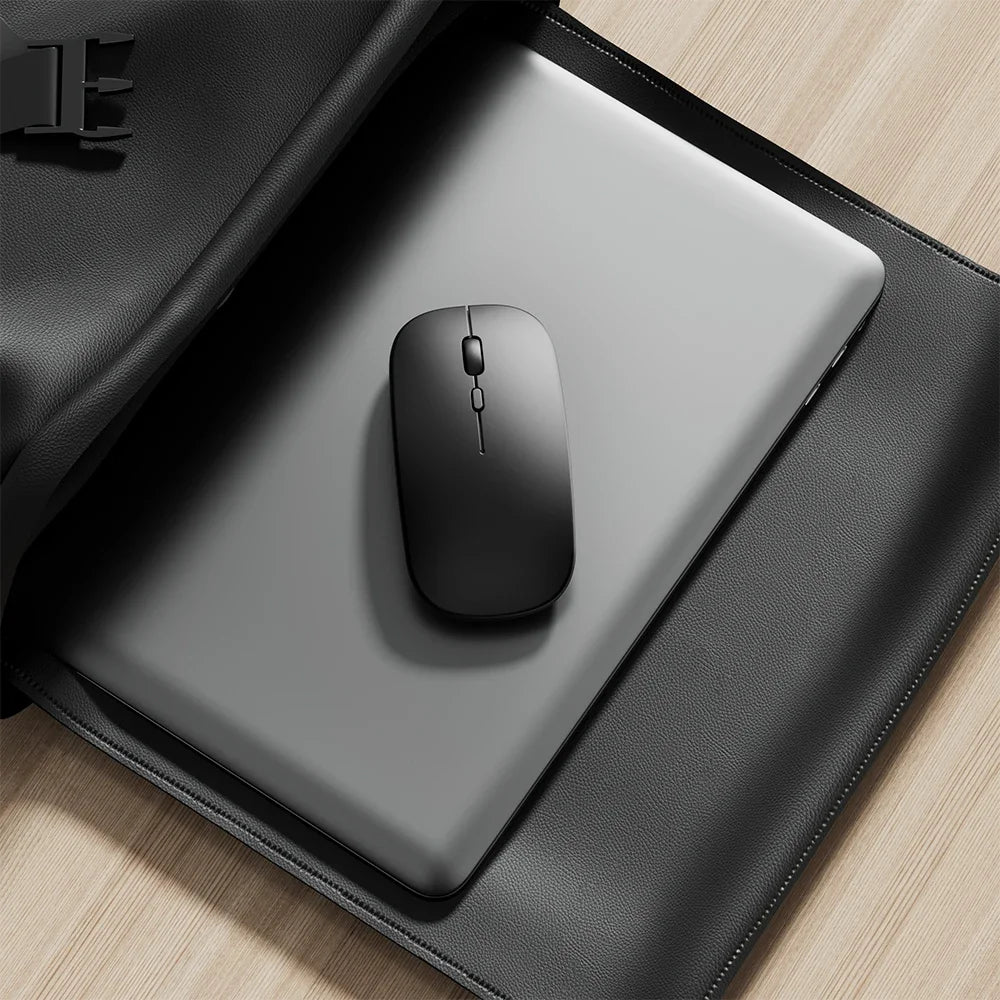 Mysz bezprzewodowa Bluetooth 2.4GHz cicha ładowana USB 1600 DPI