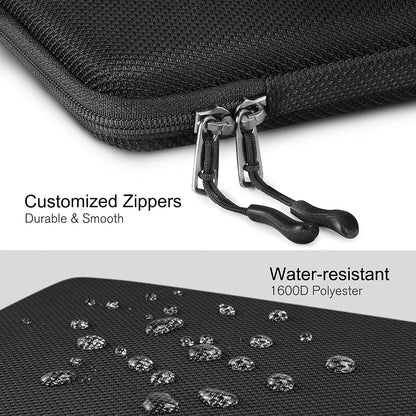 Etui na laptopa 13 14 15,6 cala EVA wodoodporne z paskami czarne
