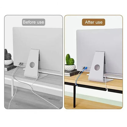Organizer kabli pod biurko PVC – listwa do zarządzania kablami bez wiercenia