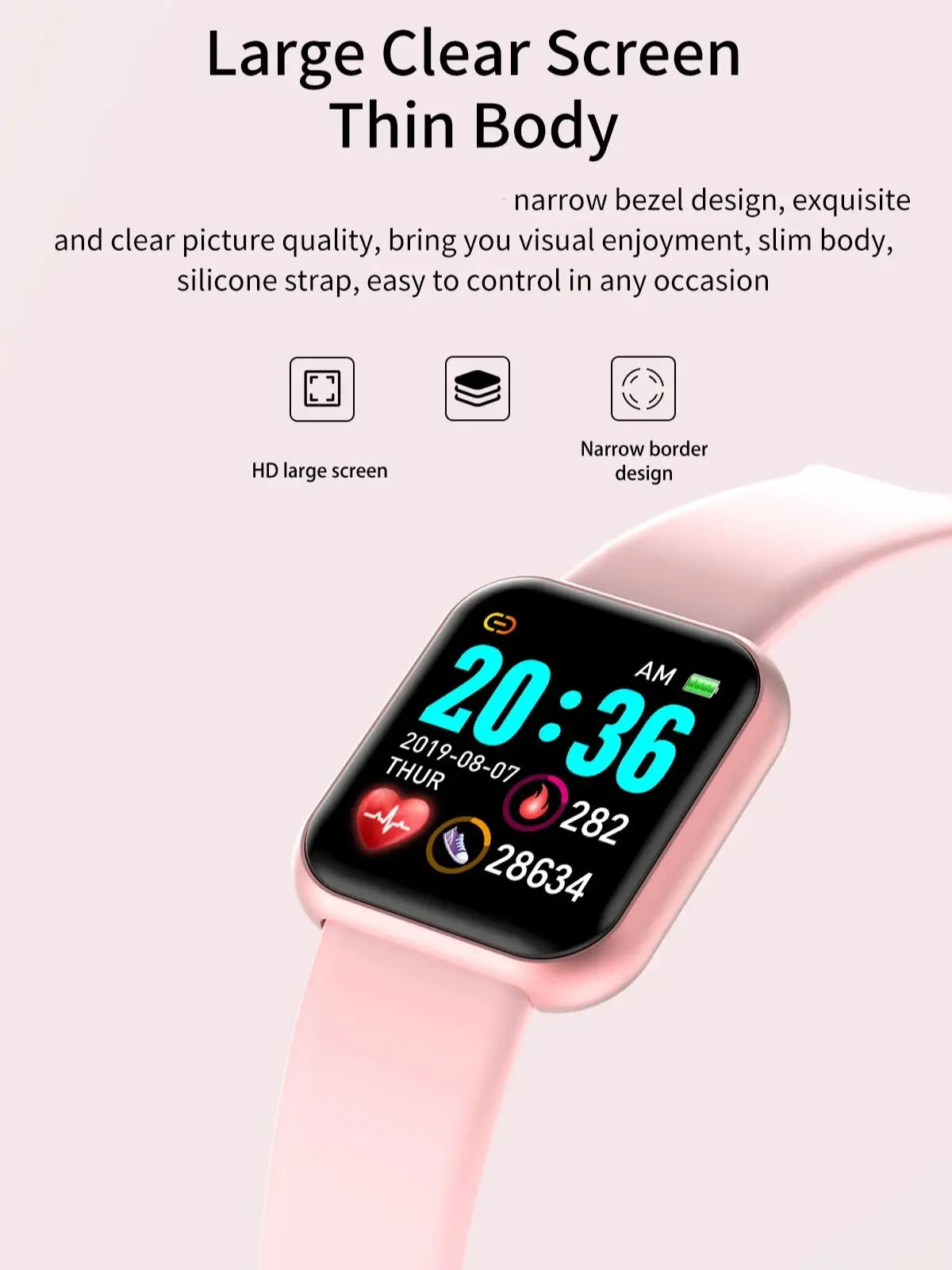 Smartwatch Damski Męski CHAOGENB Y68 – Monitorowanie Snu, Tętna i Aktywności