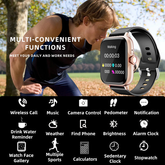 Smartwatch DESERTCAT 1.83'' – Rozmowy, Powiadomienia, Monitor Snu i Sportu