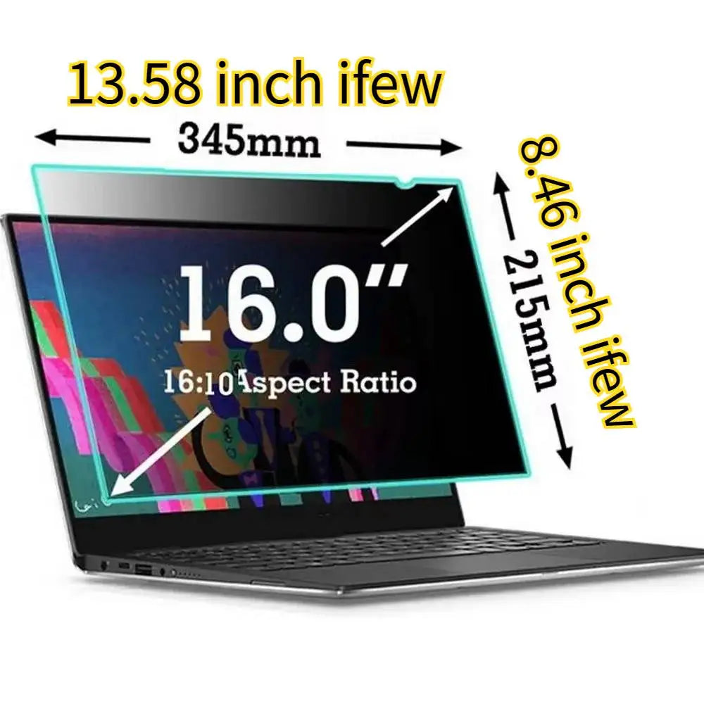 Filtr Prywatności na Ekran Laptopa 12.5 13.3 14 15.6 16 17.3 cali – Ochrona Anti-Spy