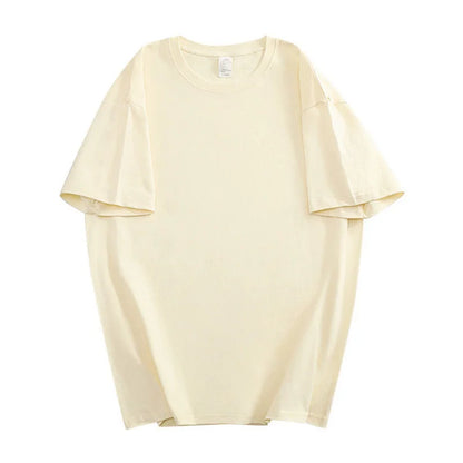 100% Cotton Five Half Sleeve Men's Women Summer T-shirt Loose Short-sleeved Casual Basic Shirt O Neck Solid Color Tops
