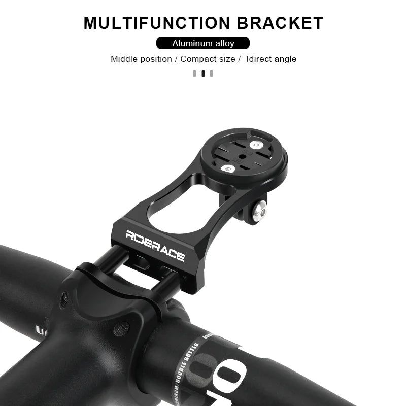 RIDERACE Bicycle Computer Holder Bike Handlebar Camera Mount Cycling Stopwatch Speedometer Bracket for Garmin Edge Bryton CatEye