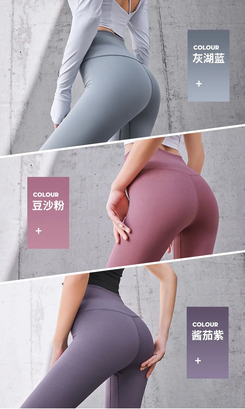 Legginsy Sportowe Prążkowane Bezszwowe – Wysoki Stan, Kontrola Brzucha, Joga