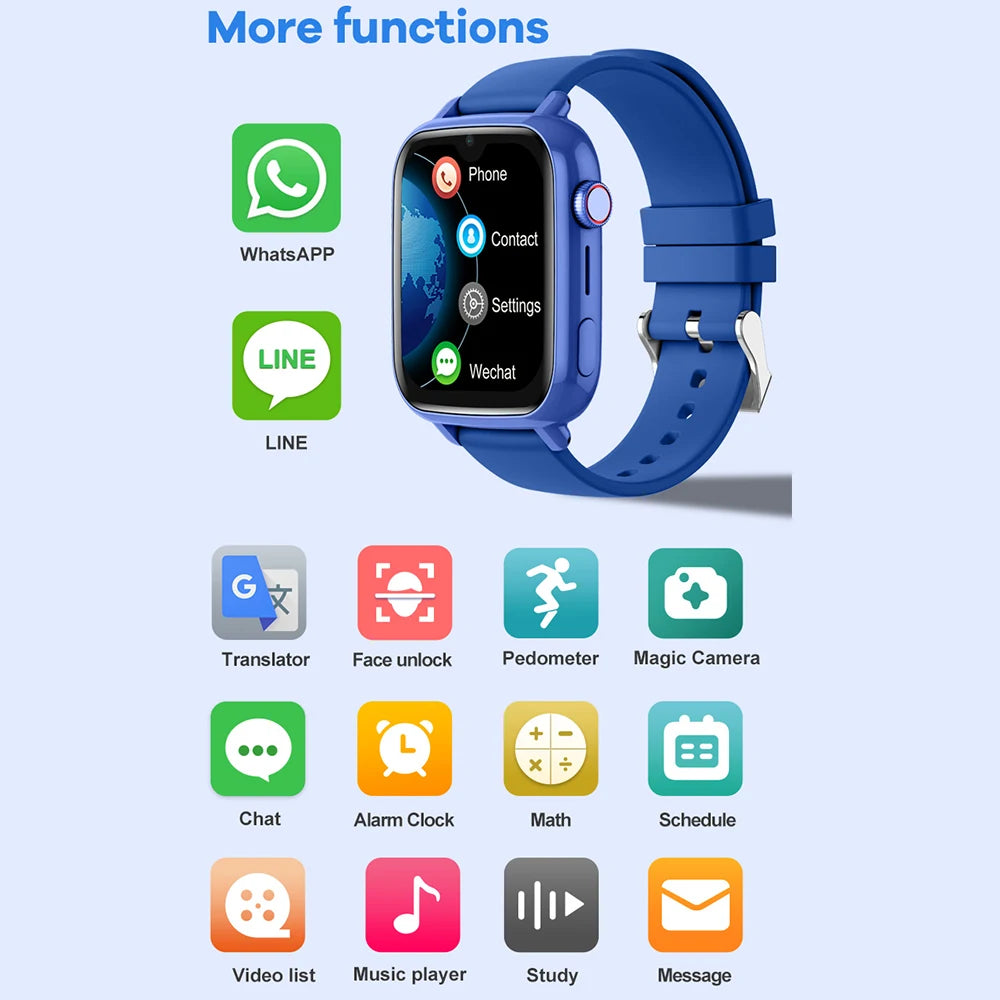 Smartwatch dla dzieci 4G GPS WiFi wideorozmowy SOS KGG