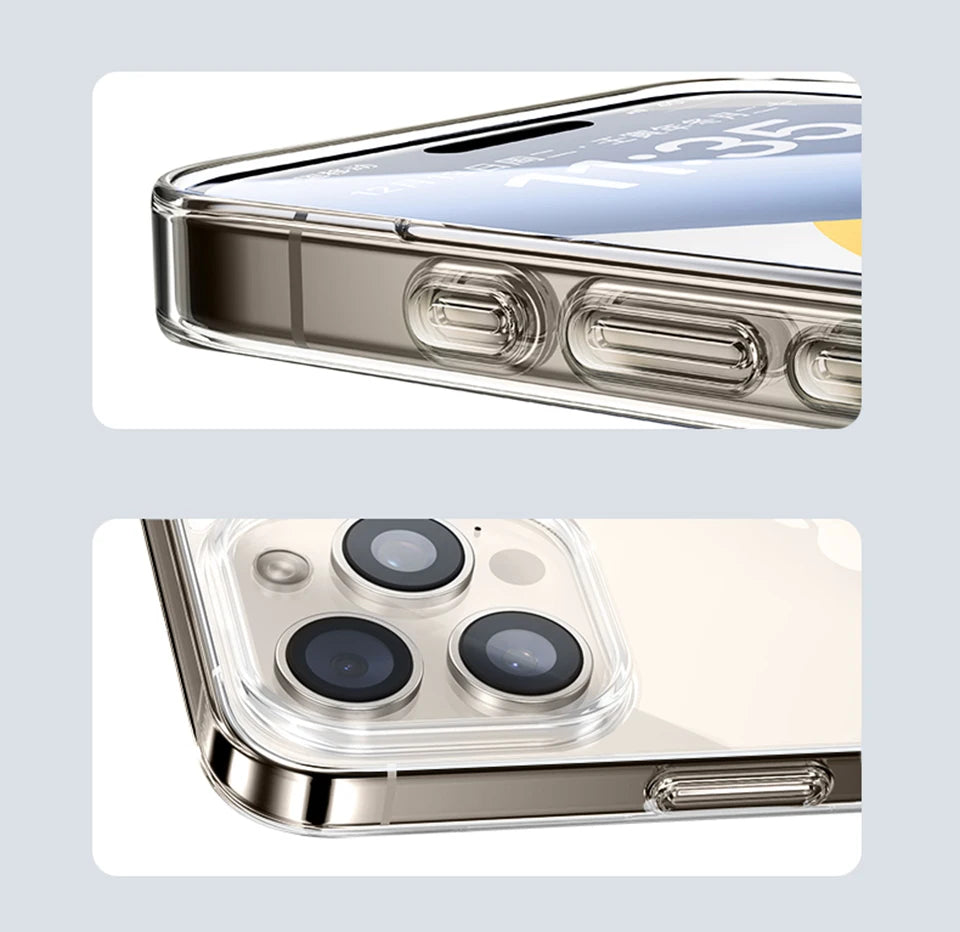 Przezroczyste etui silikonowe iPhone 16 15 14 13 12 11 Pro Max XR XS