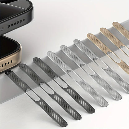 Siateczka przeciwkurzowa do iPhone 12 13 14 15 16 Pro – metalowa ochrona głośnika słuchawkowego (5 szt.)