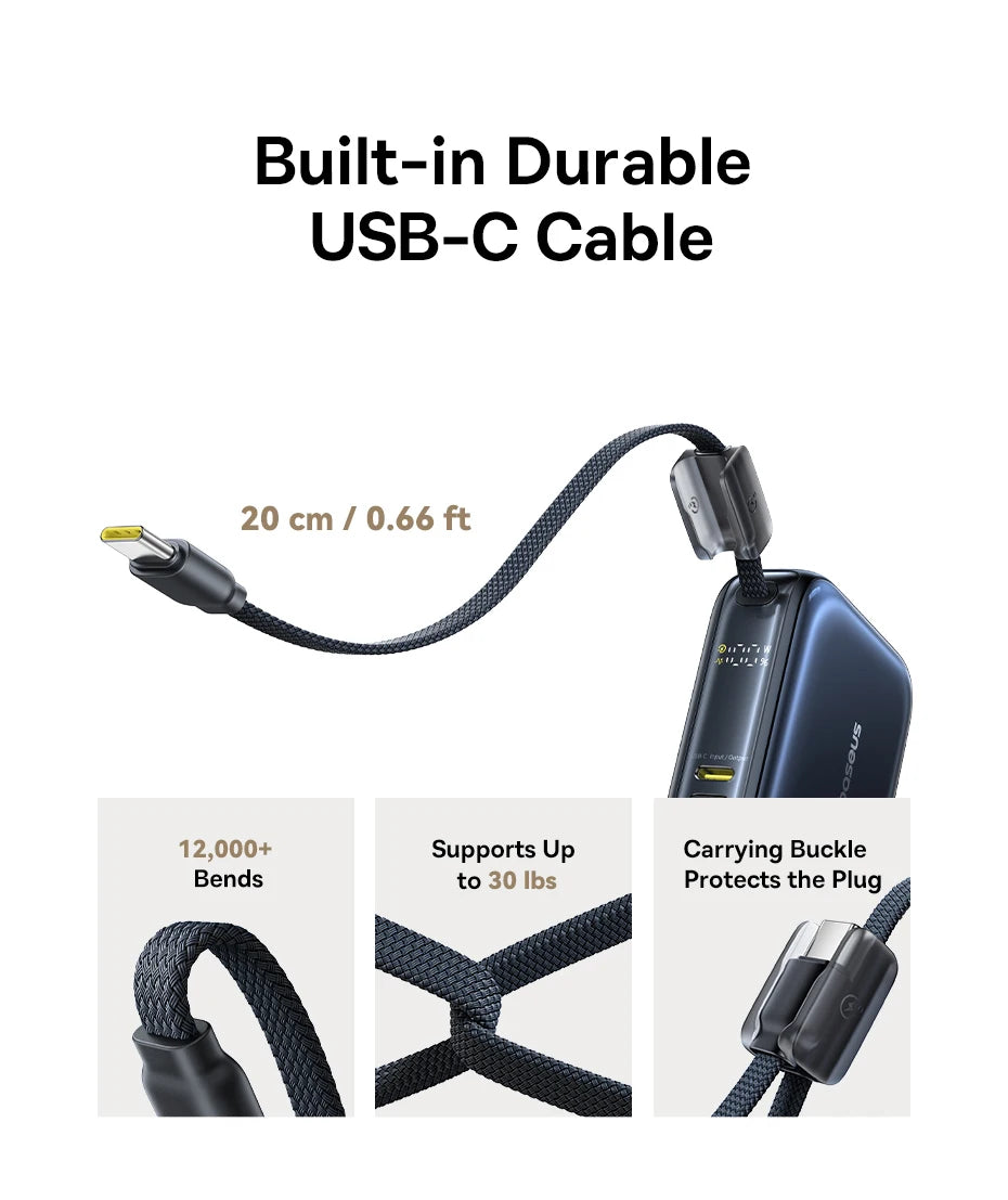 Baseus 45W Power Bank 10000mAh USB-C - Szybkie ładowanie