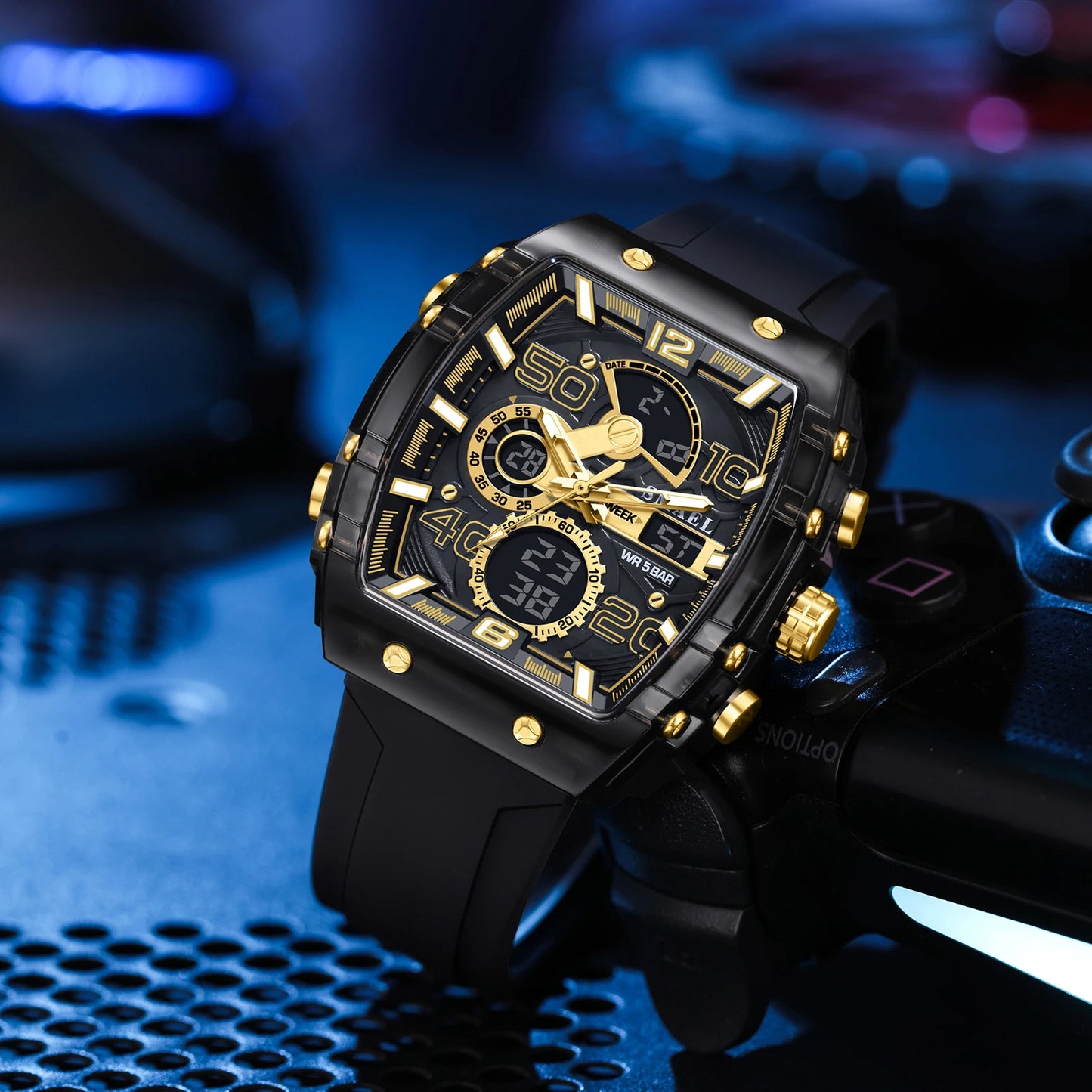 Smartwatch SMAEL 8109 – Dual Display, LED, Wodoszczelny 5ATM, Stoper i Alarm