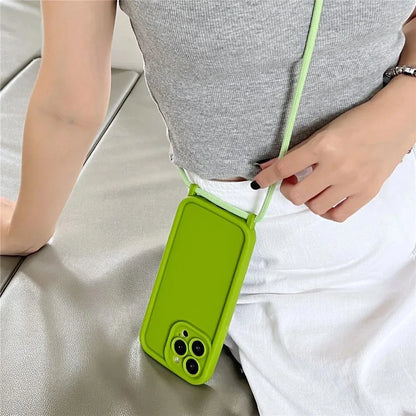 Etui z paskiem przez ramię do iPhone - regulowany sznurek, ochrona przed zarysowaniem
