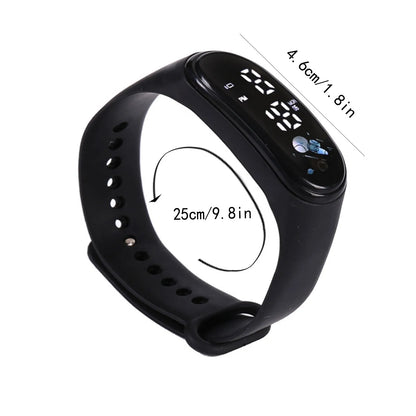 Smartwatch dla dzieci z cyfrowym wyświetlaczem – zegarek sportowy na silikonowej bransolecie