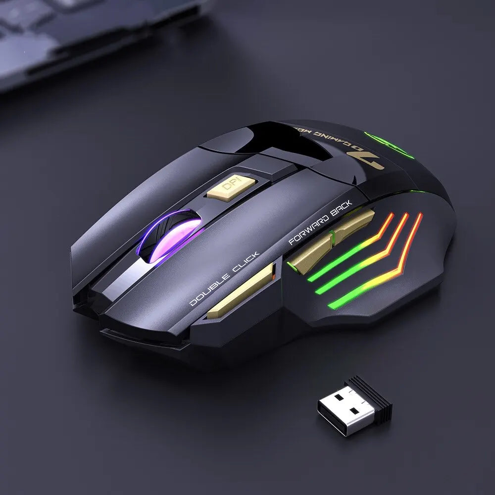 Mysz Bezprzewodowa IMICE GW-X7 Gaming 3200DPI Bluetooth 2.4GHz 7 Klawiszy LED RGB Cicha Ładowalna