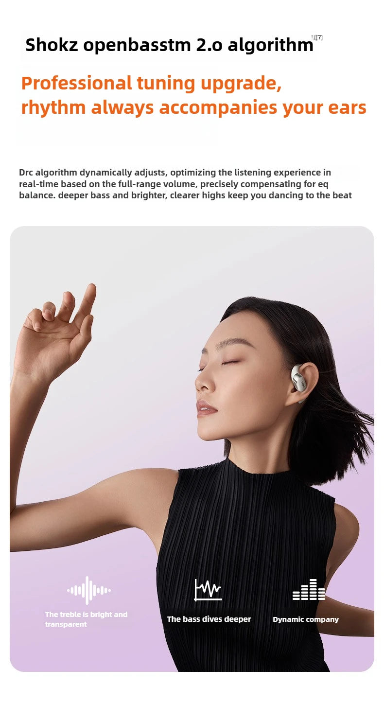 Shokz OpenFit 2+ słuchawki open-ear z Dolby Audio
