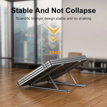 Aluminiowa Składana Podstawka pod Laptopa – Regulowana, Antypoślizgowa