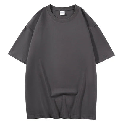 100% Cotton Five Half Sleeve Men's Women Summer T-shirt Loose Short-sleeved Casual Basic Shirt O Neck Solid Color Tops