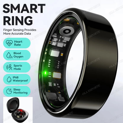 Smartring R09 – Pierścień Smart z Etui | Tętno, SpO2, Temperatura | 5ATM | Android iOS