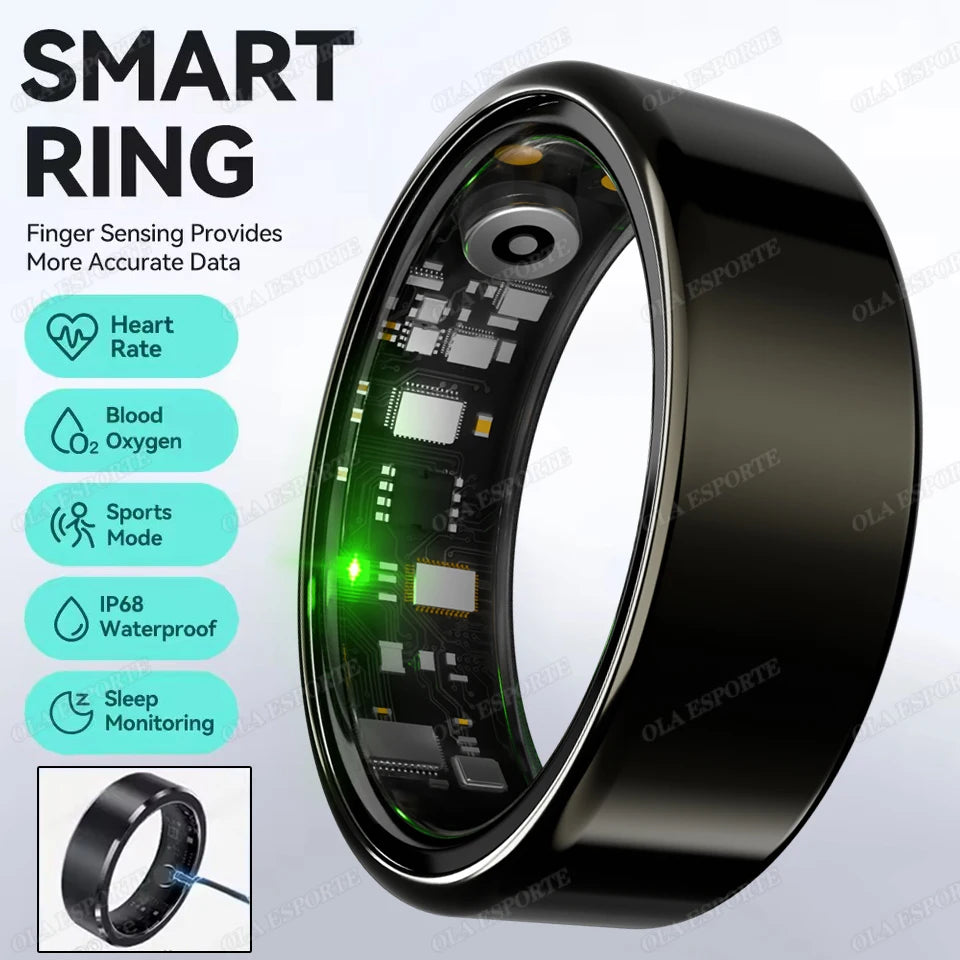 Smartring R09 – Pierścień Smart z Etui | Tętno, SpO2, Temperatura | 5ATM | Android iOS