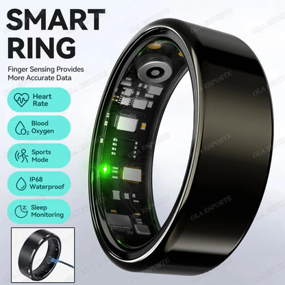 Smartring R09 – Pierścień Smart z Etui | Tętno, SpO2, Temperatura | 5ATM | Android iOS