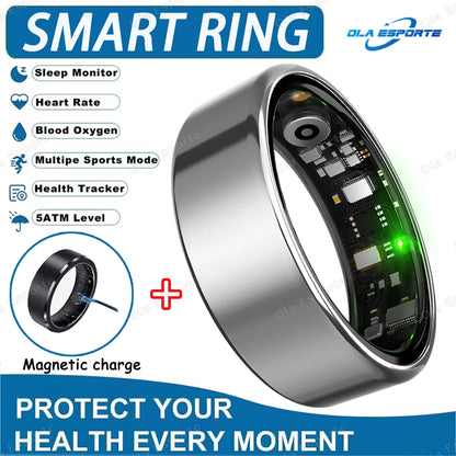 Inteligentny Pierścień Smartring – Tętno, Ciśnienie, Sen, SpO2 | IP68 | Bluetooth 5.3