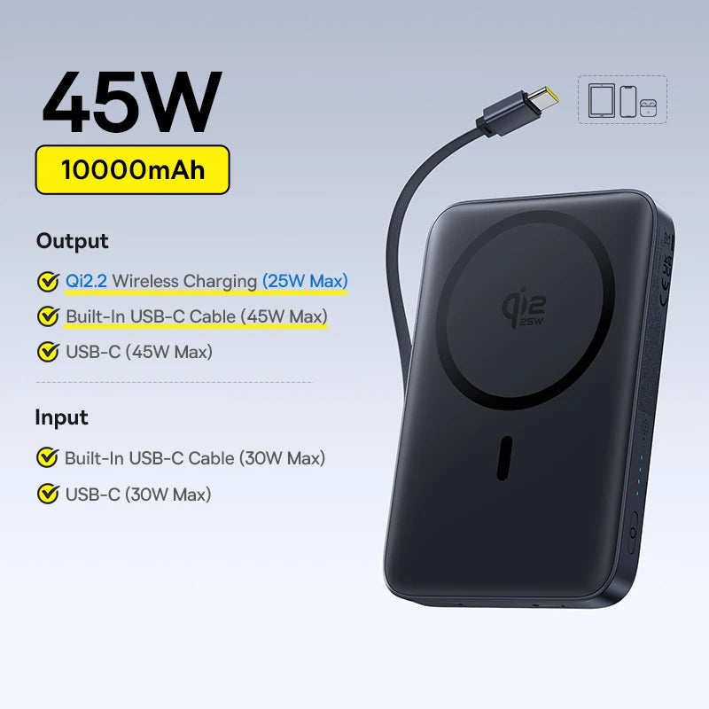 Powerbank Baseus Qi2 10000mAh 15W Magnetyczny iPhone