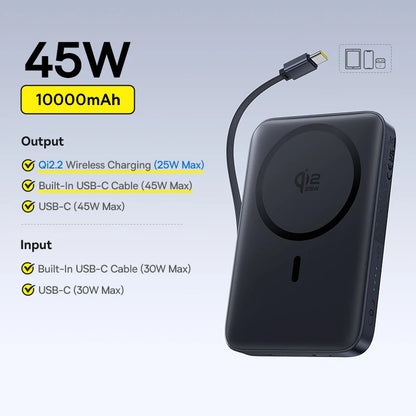 Powerbank Baseus Qi2 10000mAh 15W Magnetyczny iPhone