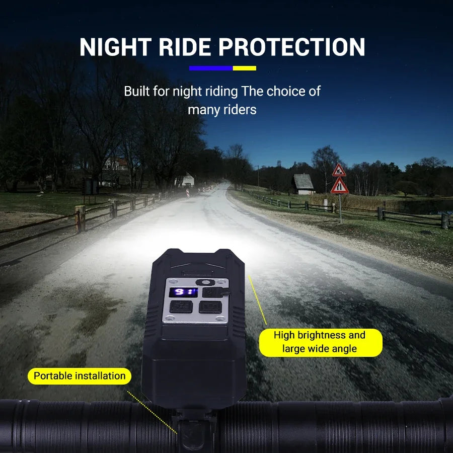 KDULIT 9 LED Bicycle Headlight USB Rechargeable Bike Lamp Super Bright Handlebar Lights Outdoor Waterproof Cycling  Front Light