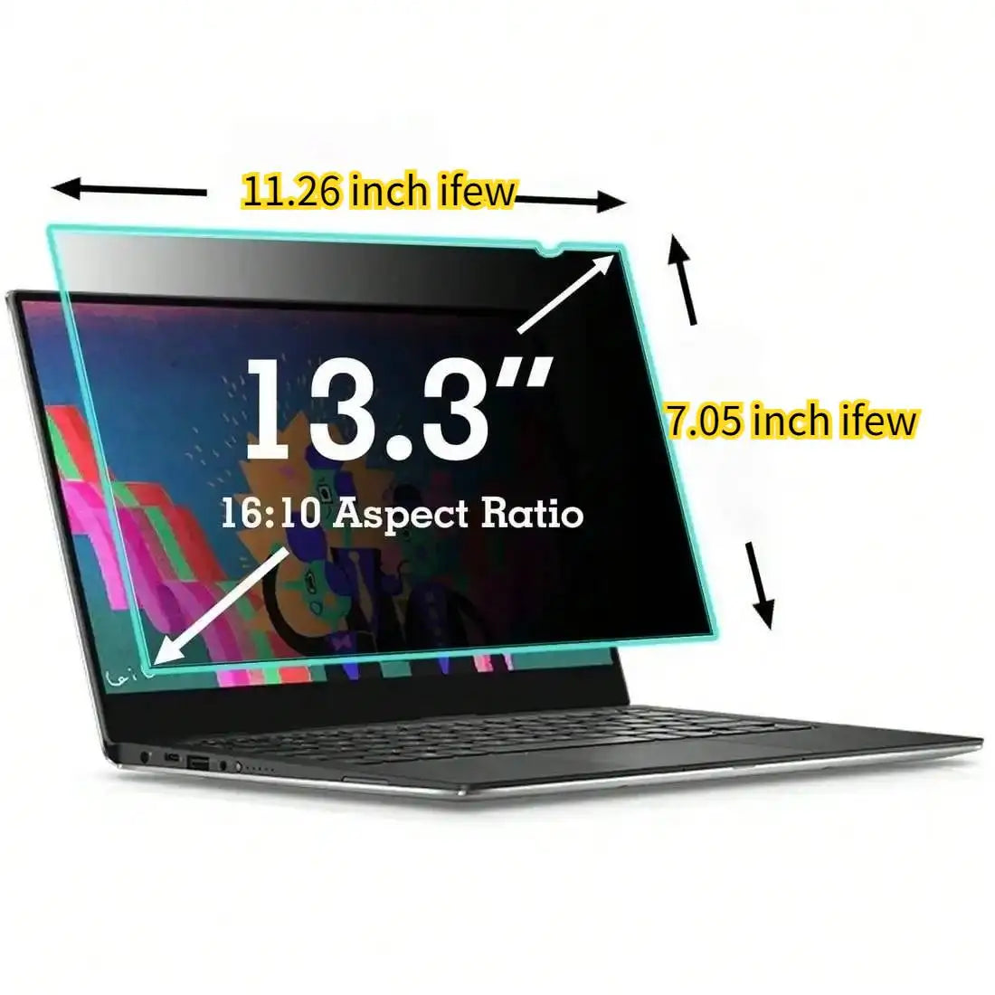 Filtr Prywatności na Ekran Laptopa 12.5 13.3 14 15.6 16 17.3 cali – Ochrona Anti-Spy