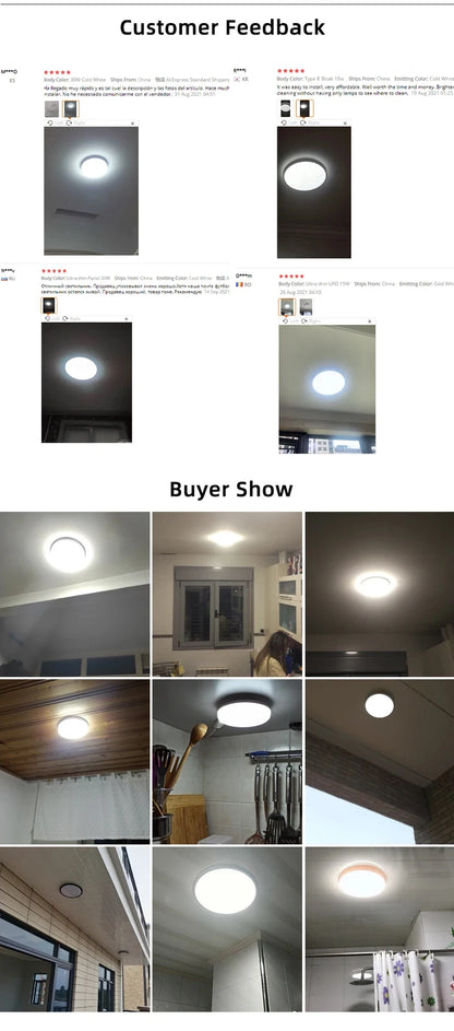 Plafon LED 18W/30W/40W IP44 do łazienki, kuchni i salonu – zimna, neutralna i ciepła biel