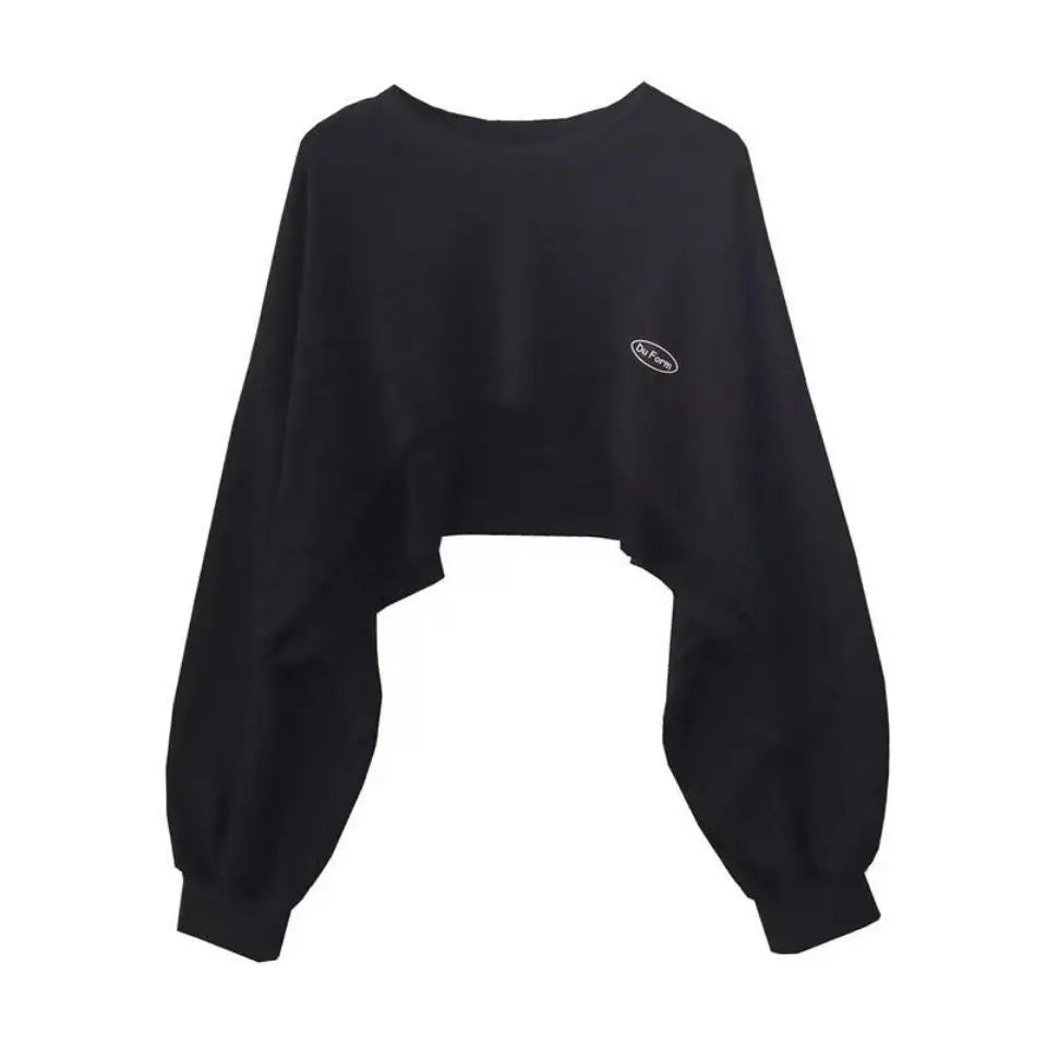 Bluza Damska Oversize Pullover z Kapturem – Jednolity Kolor Streetwear