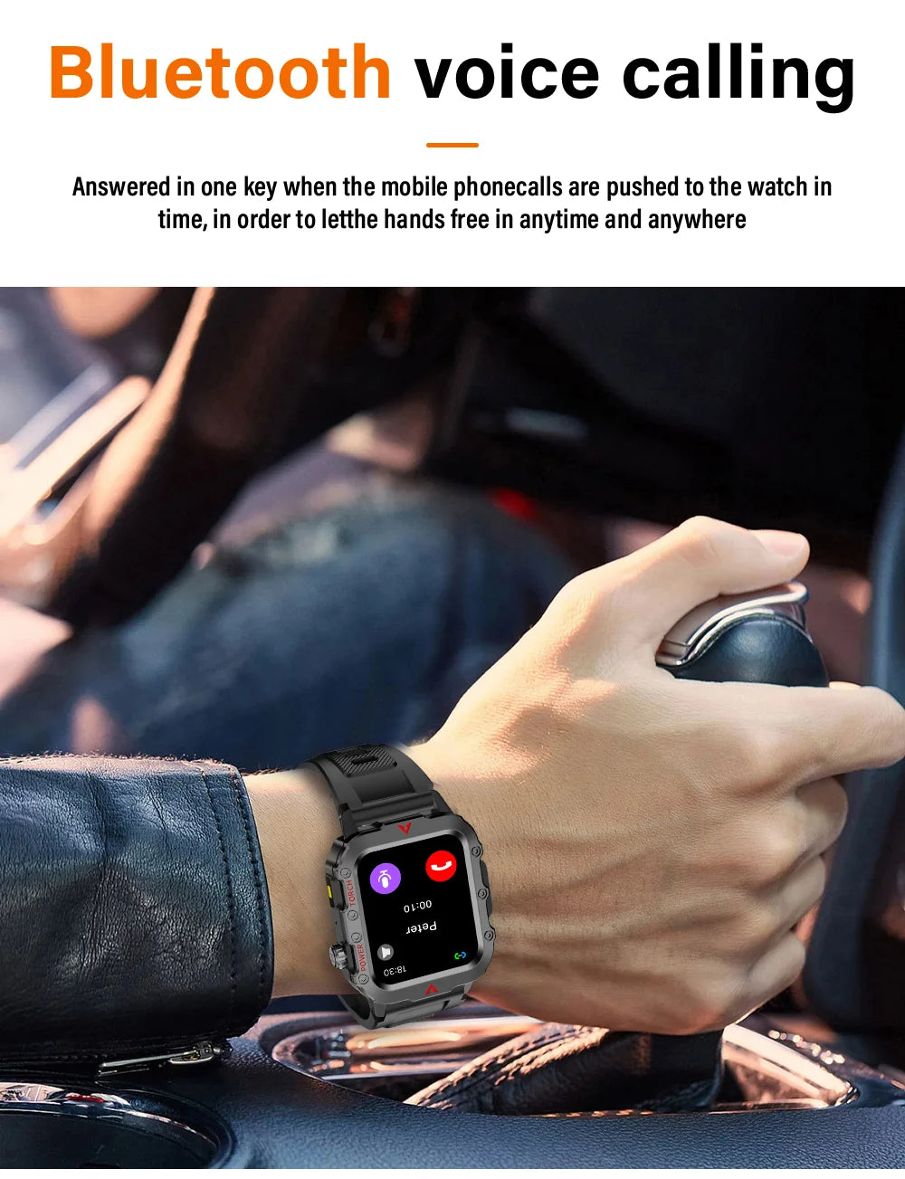 Smartwatch LAXASFIT Q11 – Latarka LED, Monitorowanie Zdrowia, Sport